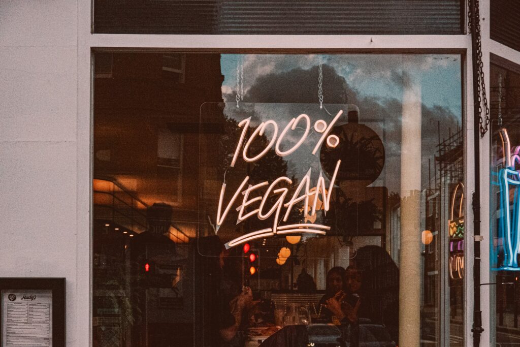 100% vegan neon board