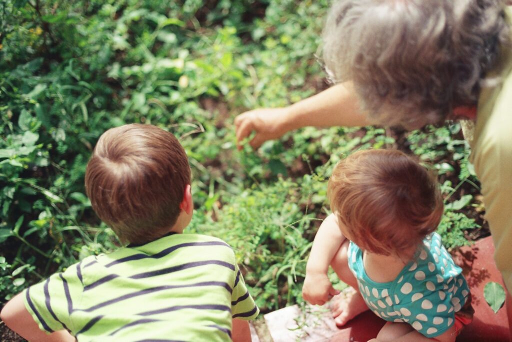 Grandparents share childcare roles with mother in cooperative breeding
